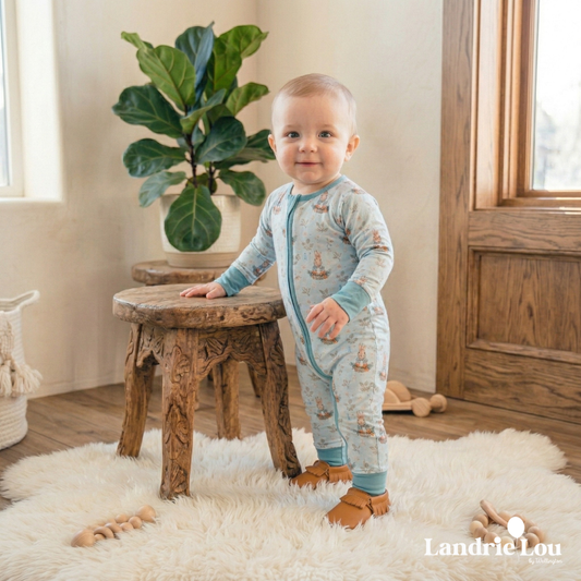 Vintage Bunny (Peter Rabbit) Zip & Play Romper by Landrie Lou