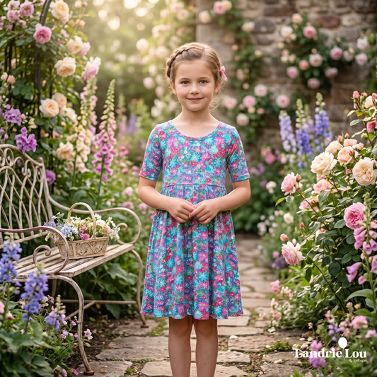 Painted Wildflower All-Day Twirl Dress by Landrie Lou