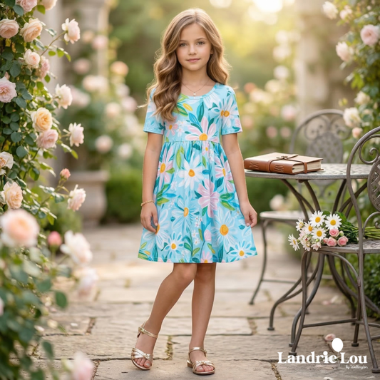 Daisy Breeze All-Day Twirl Dress by Landrie Lou