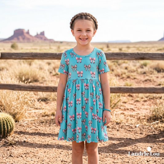 Cowgirl Bows All-Day Twirl Dress by Landrie Lou