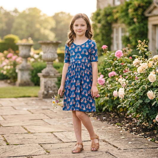 Rainbow Garden All-Day Twirl Dress by Landrie Lou