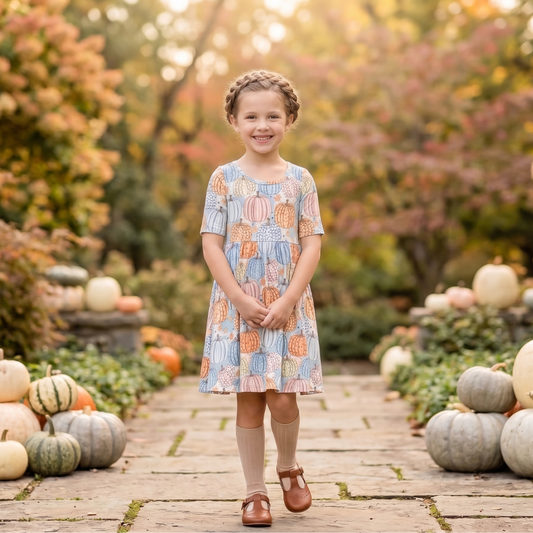 Fall Pumpkins All-Day Twirl Dress by Landrie Lou