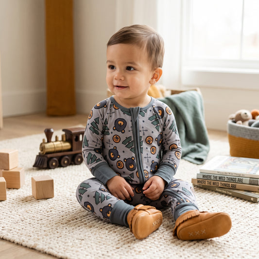 Bear Country Zip & Play Romper by Landrie Lou