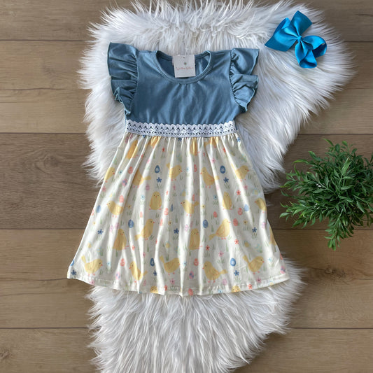 ***Pre-Order*** Easter Chicks Dress by Wellie Kate