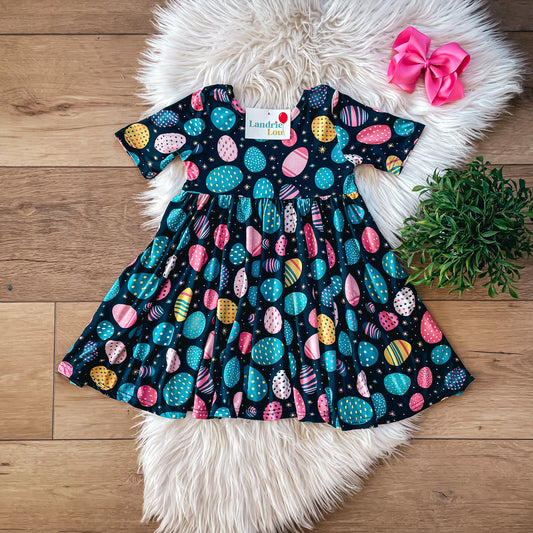 Easter Eggs Twirl Dress by Landrie Lou