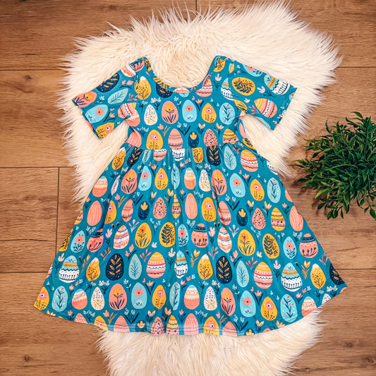 Teal Easter Eggs All-Day Twirl Dress by Landrie Lou
