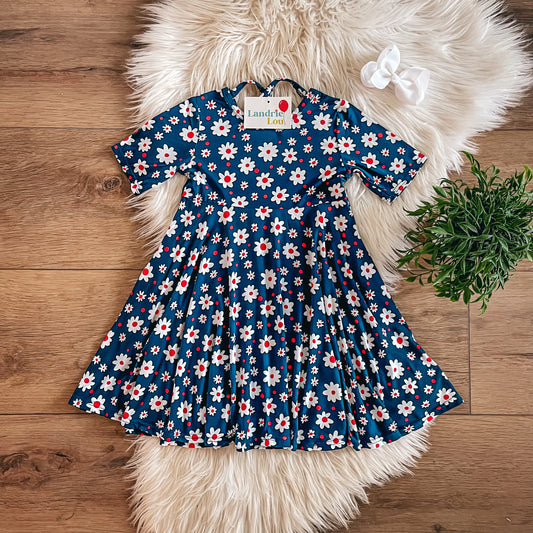 Daisy Days Twirl Dress by Landrie Lou